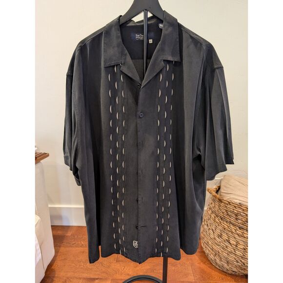 Nat Nast Men’s Shirt – XXL –Black Button-Up –Crescent Pattern – Luxury Originals - Picture 2 of 4